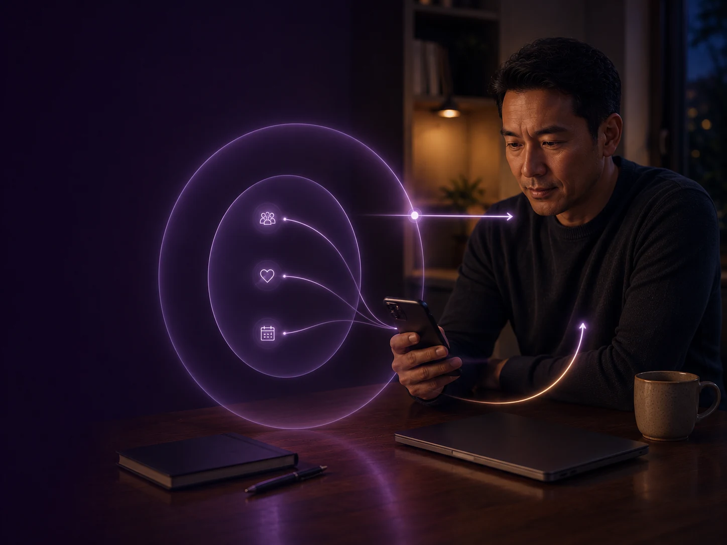 A man reviewing separate layers for what Cocoon understands and what it has permission to use.