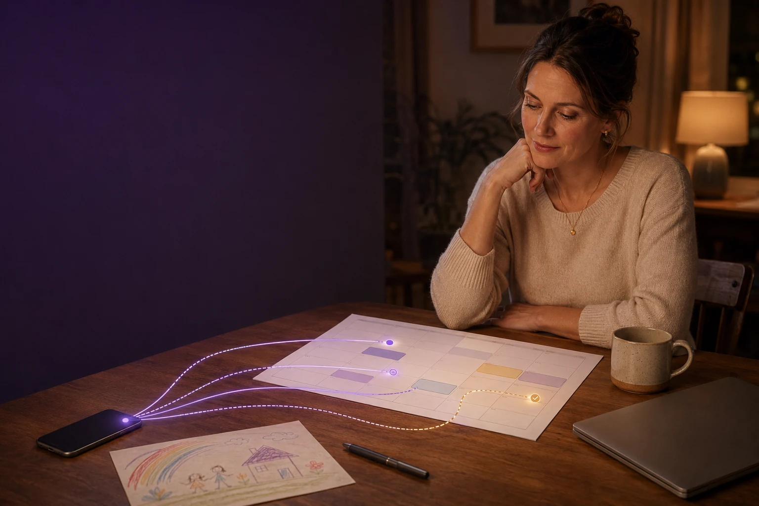 A professional working while Cocoon handles routine personal-assistant-style coordination