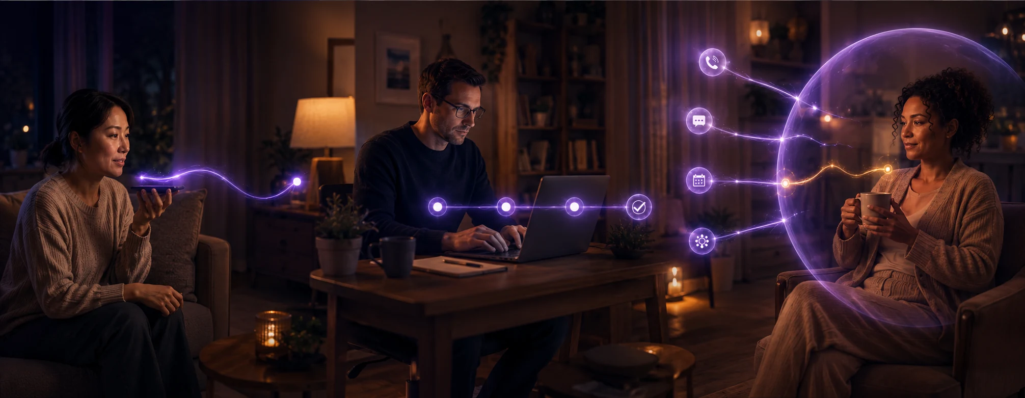 A visual progression from assistant to agent to personal AI representative